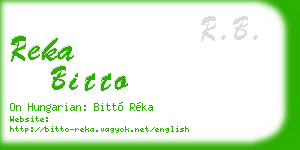 reka bitto business card