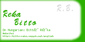 reka bitto business card